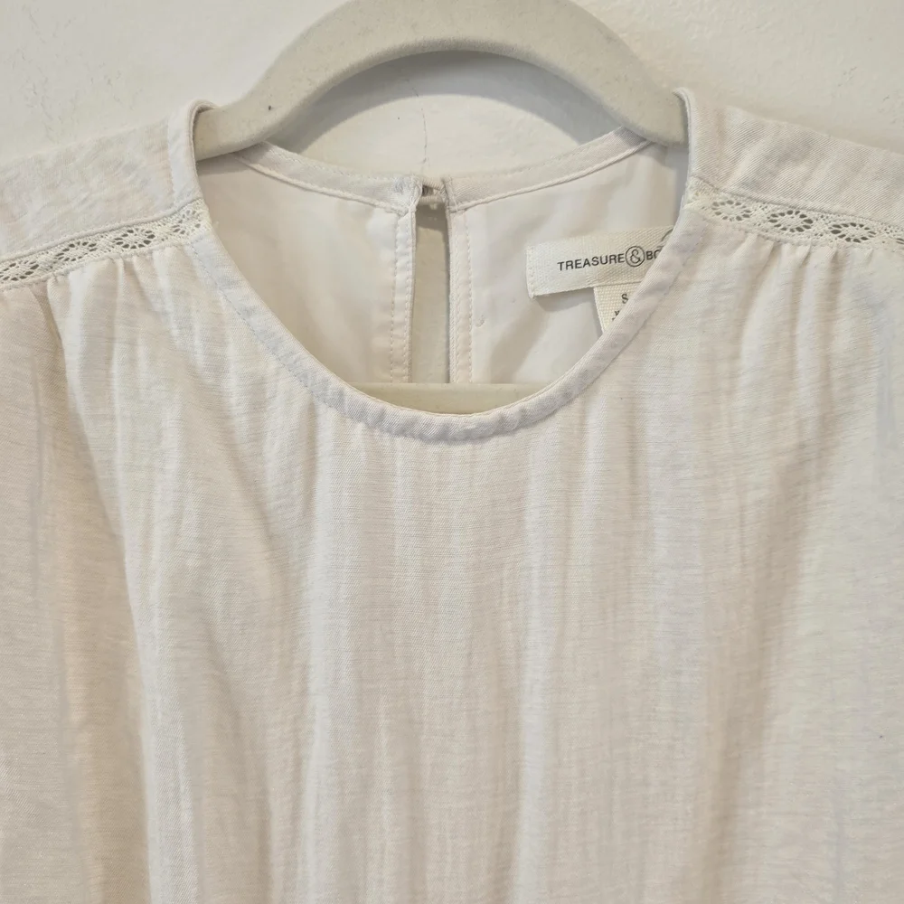 Treasure & Bond Cream Midi Dress Size Small Nwot.